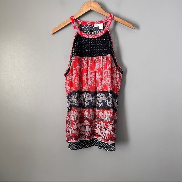 Anthropologie Meadow Rue Print crochet neck tank top - Picture 3 of 8